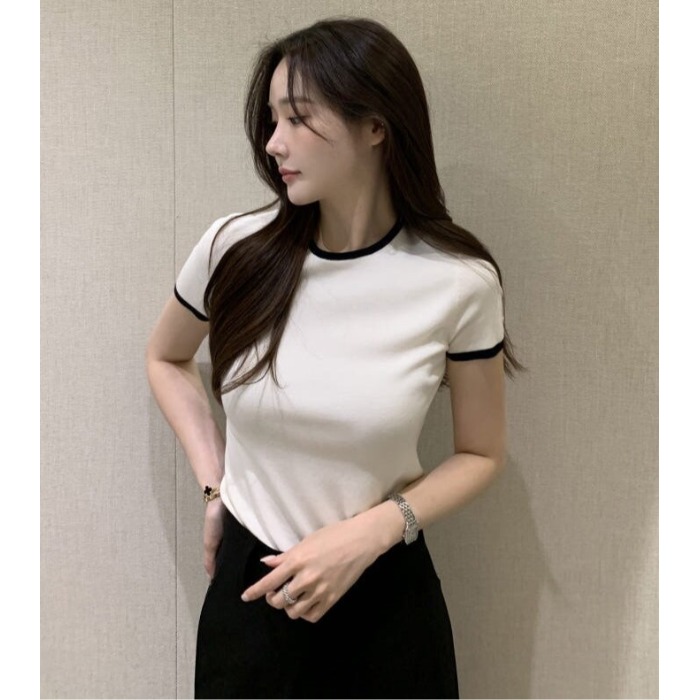 Lifestyle In Korean - Chic Summer New Thin Color Block