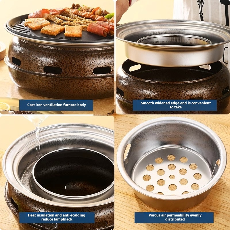Korean Style Round BBQ Grill P - Korean Bbq Grill 评论和价格