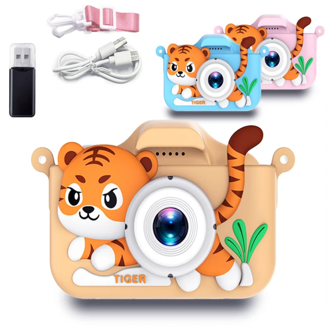 Kids Mini Camera Cartoon Tiger - Korean Boy Lifestyle 评论和价格