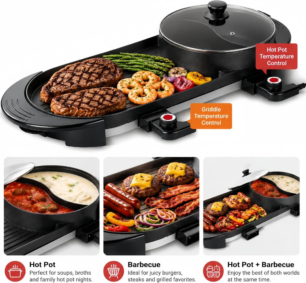 Hot Pot with Grill, Korean BBQ - Korean Bbq Grill 评论和价格