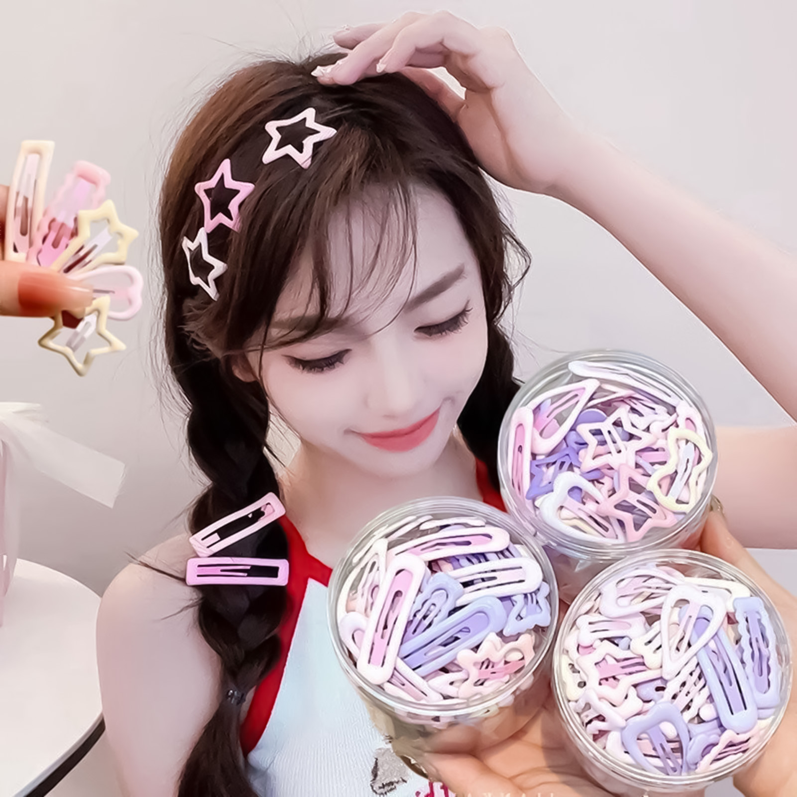3PCS Sweet Style Headwear Pins - Lifestyle In Korean 评论和价格