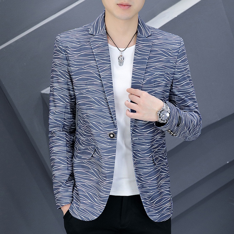 Slim Fit Short Men's Suit Jack - Lifestyle In Korean 评论和价格